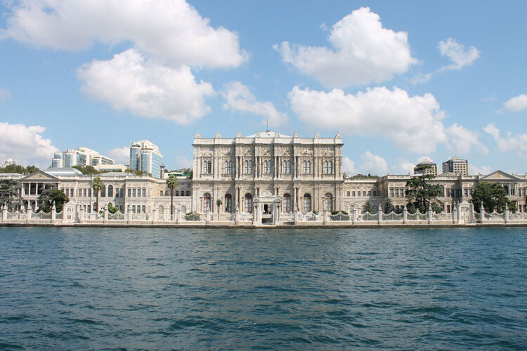Dolmabahce Palace and Cable Car and Bosphorus on Boat